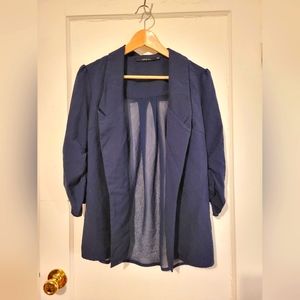 🎉MOVING SALE- EVERYTHING MUST GO BY 8/29!🎉 Flowy See-through Back Blazer